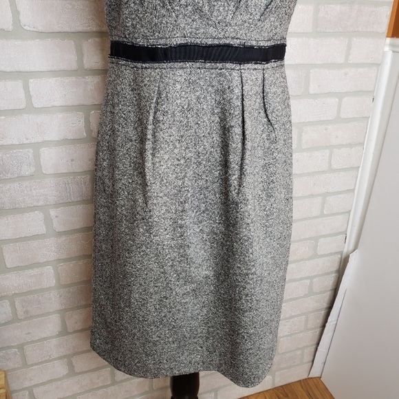 Loft Gray & Black Wool Silk Blend Career dRESS - Picture 4 of 6